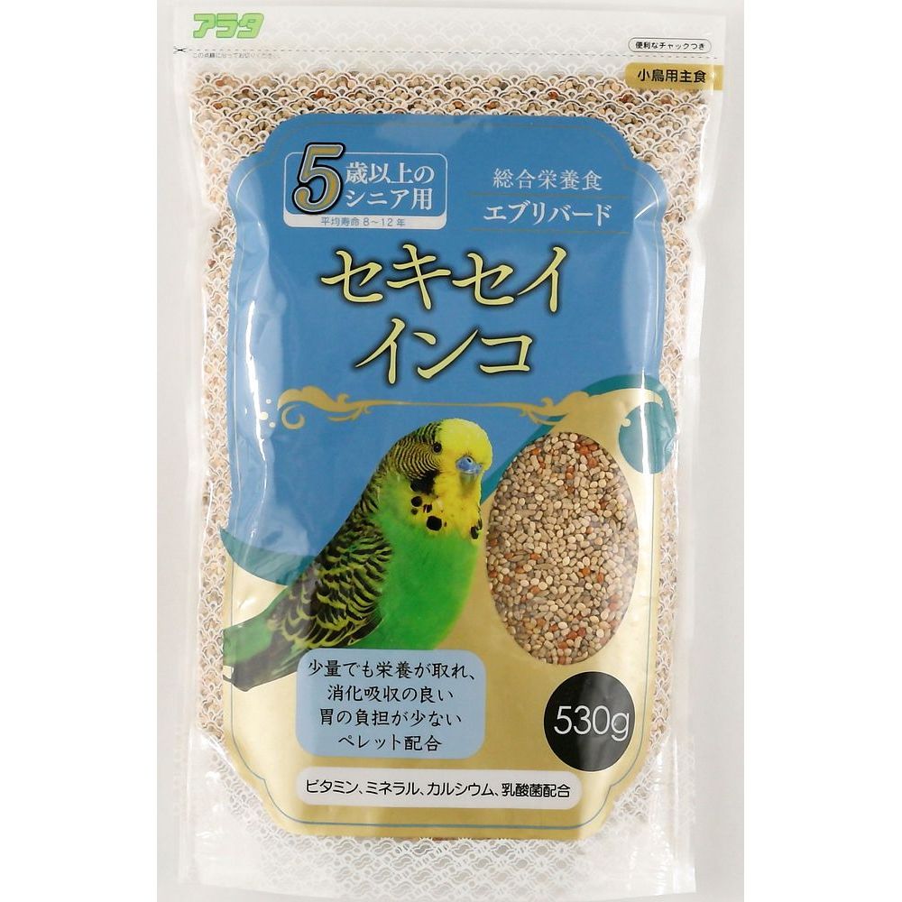 （まとめ買い）アラタ エブリバード セキセイインコ 5歳以上 530g 〔×8〕