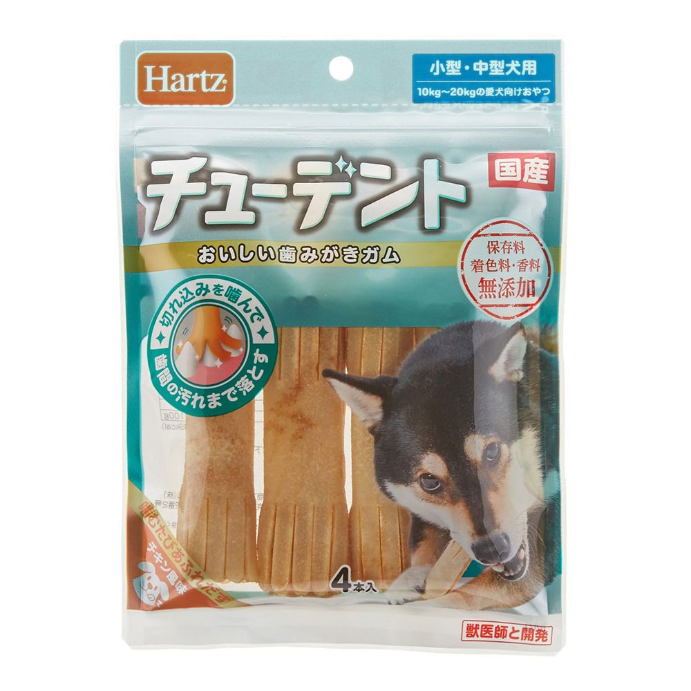 （まとめ買い）住商アグロ チューデント 小型～中型犬用 4本入 犬用おやつ 〔×8〕