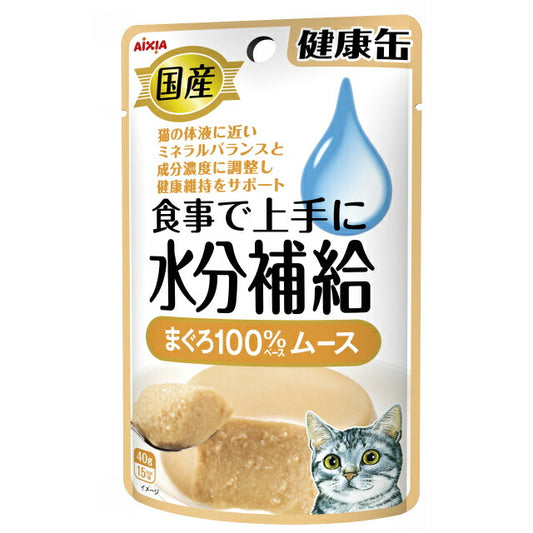 アイシア 国産 健康缶パウチ 水分補給 まぐろムース 40g 猫用