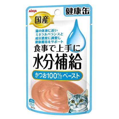 アイシア 国産健康缶パウチ 水分補給かつおペースト 40g