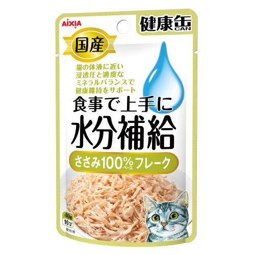 アイシア 国産 健康缶パウチ 水分補給 ささみフレーク 40g 猫用フード