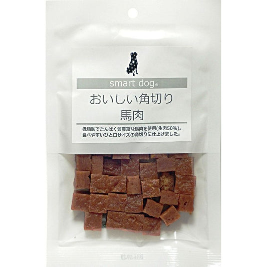 （まとめ買い）アニマライフペットケア スマートドッグ おいしい角切り馬肉100g 犬用おやつ 〔×16〕