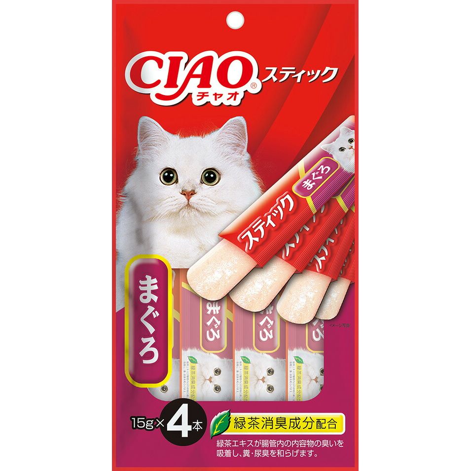 （まとめ買い）いなばペットフード スティック まぐろ 15g×4本 〔×24〕