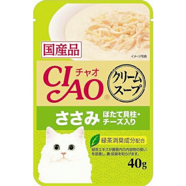 （まとめ買い）いなば チャオ スープ クリームスープ 40g 猫用 キャットフード 〔×48〕