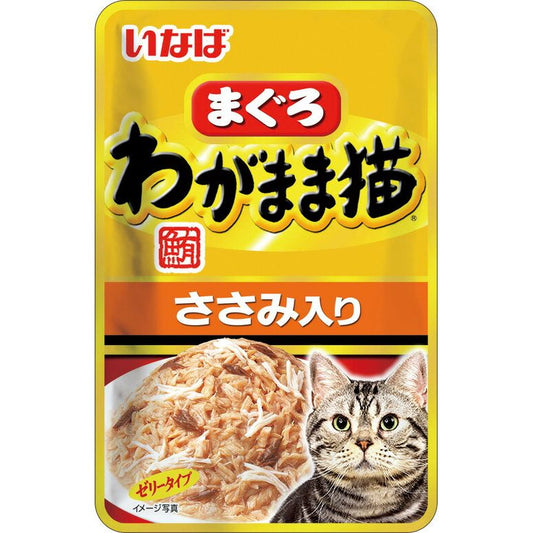 （まとめ買い）いなばペットフード わがまま猫まぐろパウチ ささみ入り 40g TCR-23 〔×48〕