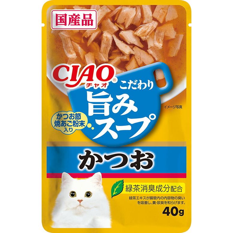 いなばペットフード CIAO 旨みスープパウチ かつお 40g 猫用フード