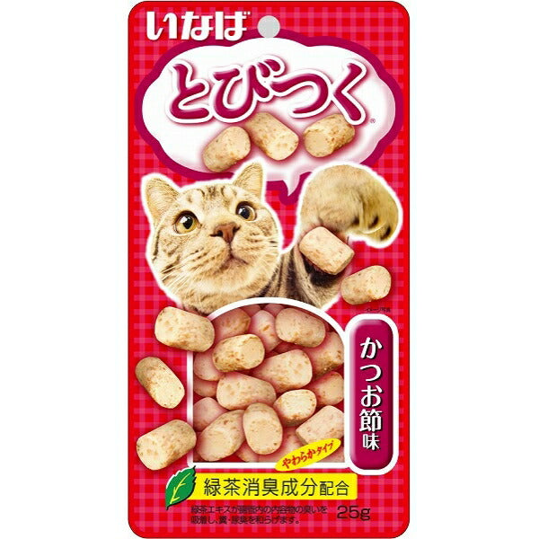 （まとめ買い）いなば とびつく かつお節味 25g QSC-211 猫用 〔×24〕