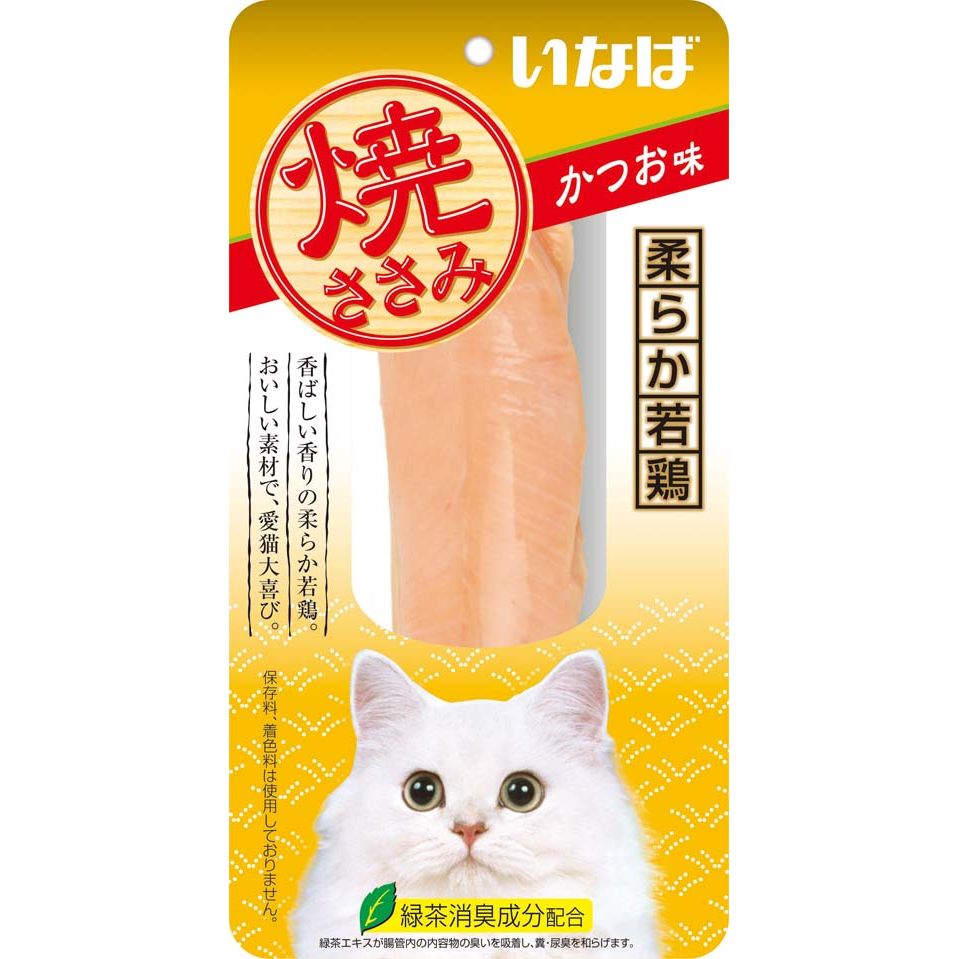 （まとめ買い）いなばペットフード いなば 焼ささみ かつお味 1本 QYS-03 猫用 〔×24〕