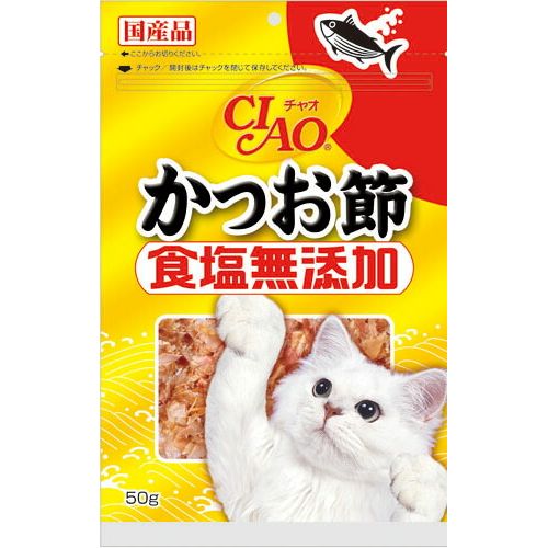 （まとめ買い）いなばペットフード CIAO 食塩無添加 かつお節 50g CS-16 猫用 〔×8〕