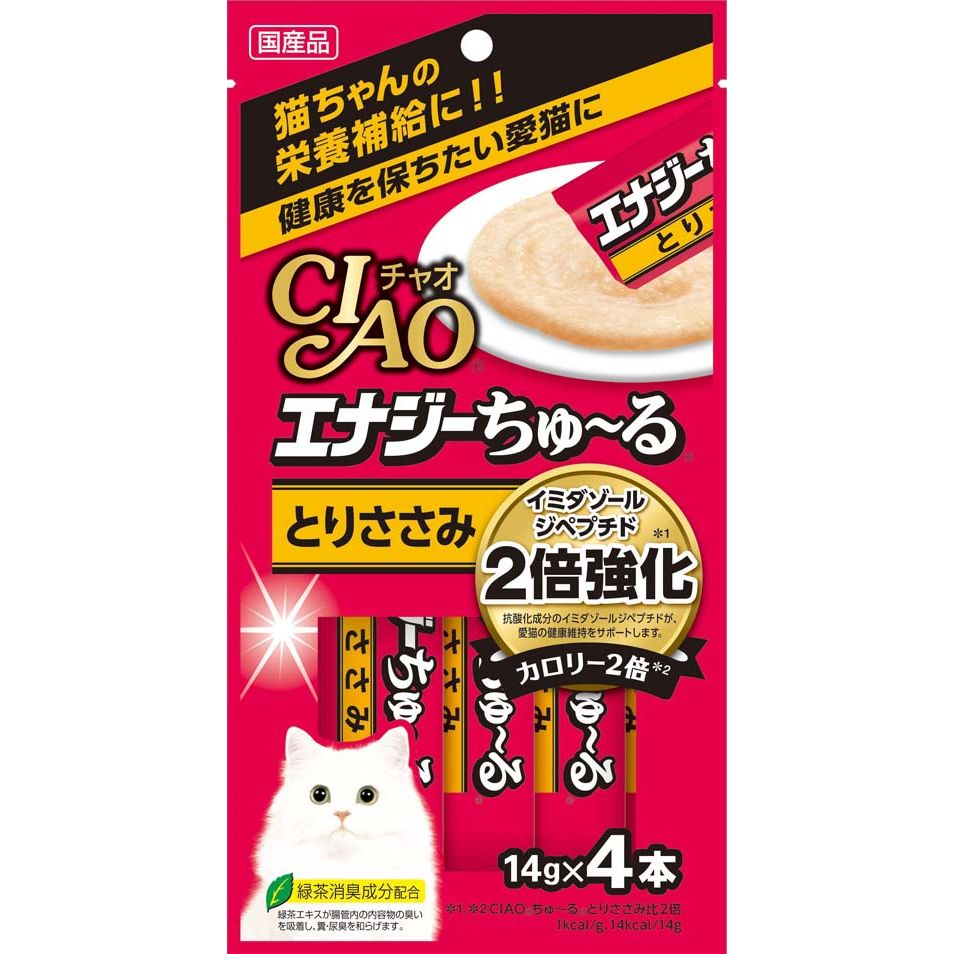 いなばペットフード CIAO エナジーちゅ～る とりささみ 14g×4本 SC-163