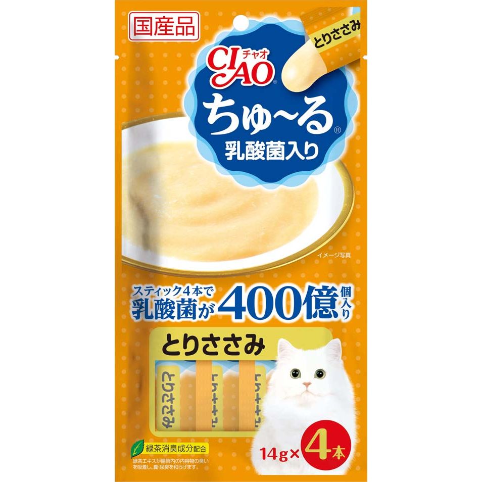 （まとめ買い）いなばペットフード CIAO ちゅ～る 乳酸菌入り とりささみ 14g×4本 SC-233 猫用 〔×16〕