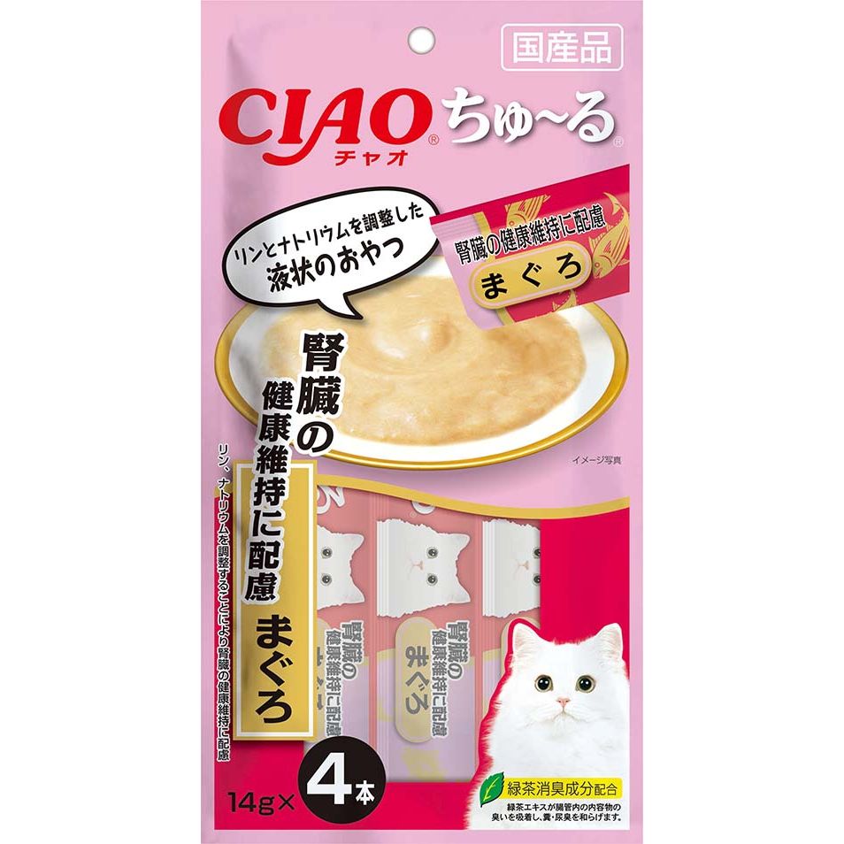 いなばペットフード CIAO ちゅ～る 腎臓の健康維持に配慮 まぐろ 14g×4本 SC-157