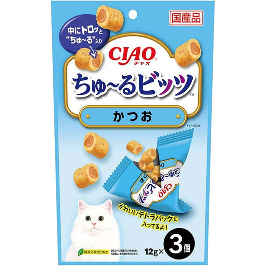 いなばペットフード CIAO ちゅ～るビッツ かつお 12g×3個入