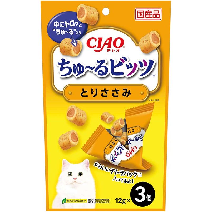 いなばペットフード CIAO ちゅ～るビッツ とりささみ 12g×3個入