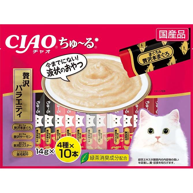 いなばペットフード CIAO ちゅ～る 贅沢バラエティ 14g×40本 猫用おやつ