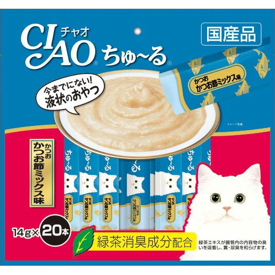 いなばペットフード CIAO ちゅ～る かつお かつお節ミックス味 14g×20本入り SC-130