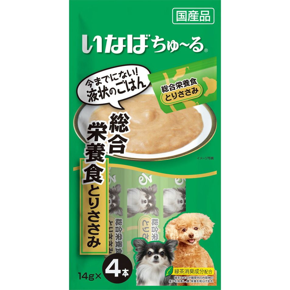 （まとめ買い）いなばペットフード いなば ちゅ～る 総合栄養食 とりささみ 14g×4本 D-105 犬用 〔×16〕