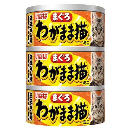 （まとめ買い）いなばペットフード わがまま猫まぐろミニ ささみ入り まぐろ 60g×3 IM-293 〔×12〕