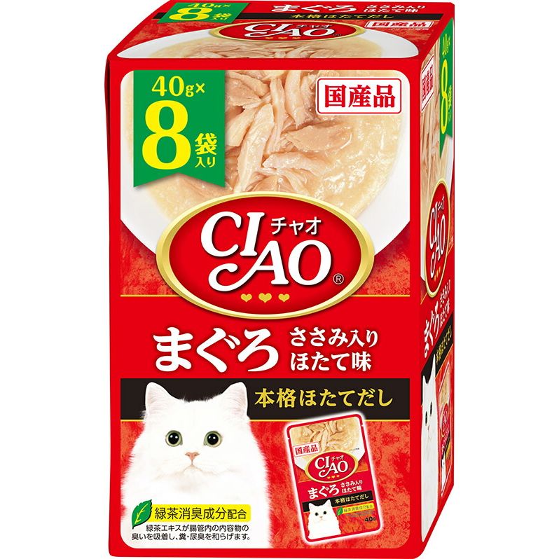 いなば CIAO すごいオメガ3 まぐろ・ささみ ほたて味 40g×32袋