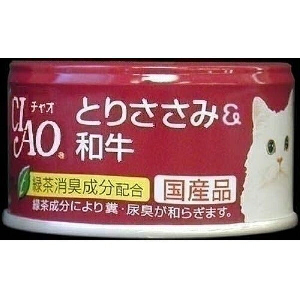 いなば チャオ とりささみ＆和牛 85g 猫用缶詰 キャットフード