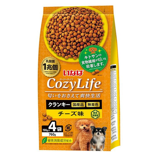 いなばペットフード Cozy Life クランキー チーズ味 190g×4袋 犬用フード