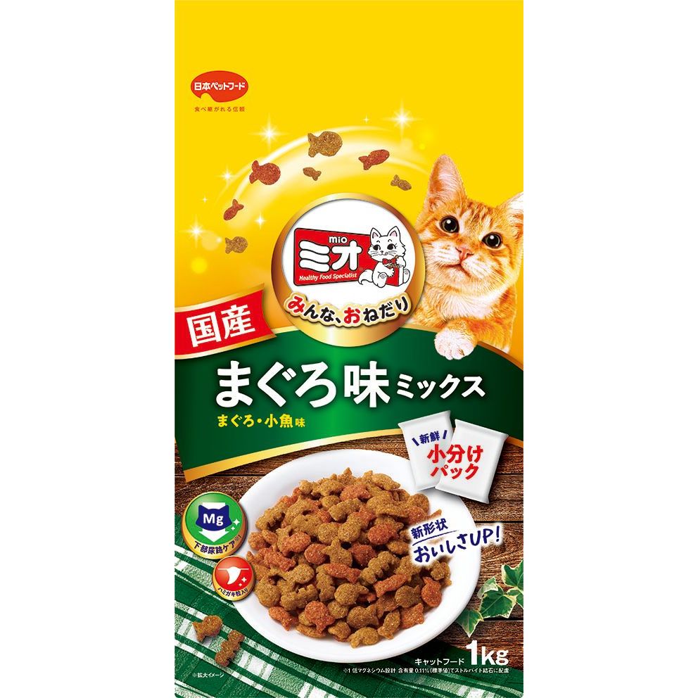 日本ペットフード ミオドライミックス まぐろ味 1kg 猫用フード