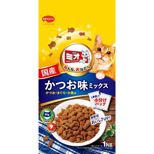 日本ペットフード ミオドライミックス かつお味 1kg 猫用フード