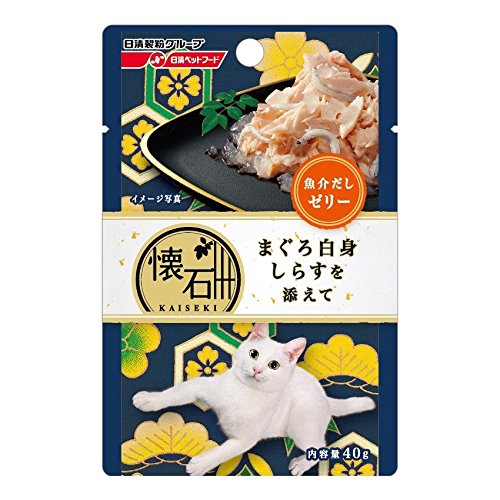 （まとめ買い）ペットライン 懐石レトルト まぐろ白身 しらすを添えて 魚介だしゼリー 40g 猫用 〔×36〕