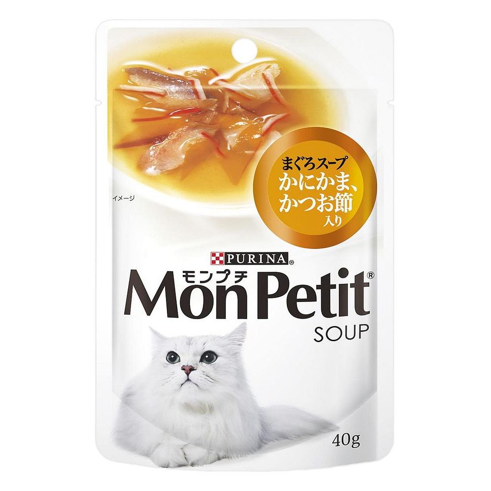 モンプチパウチ スープメニューまぐろ、かにかま、かつお節入り 40g 猫用 キャットフード