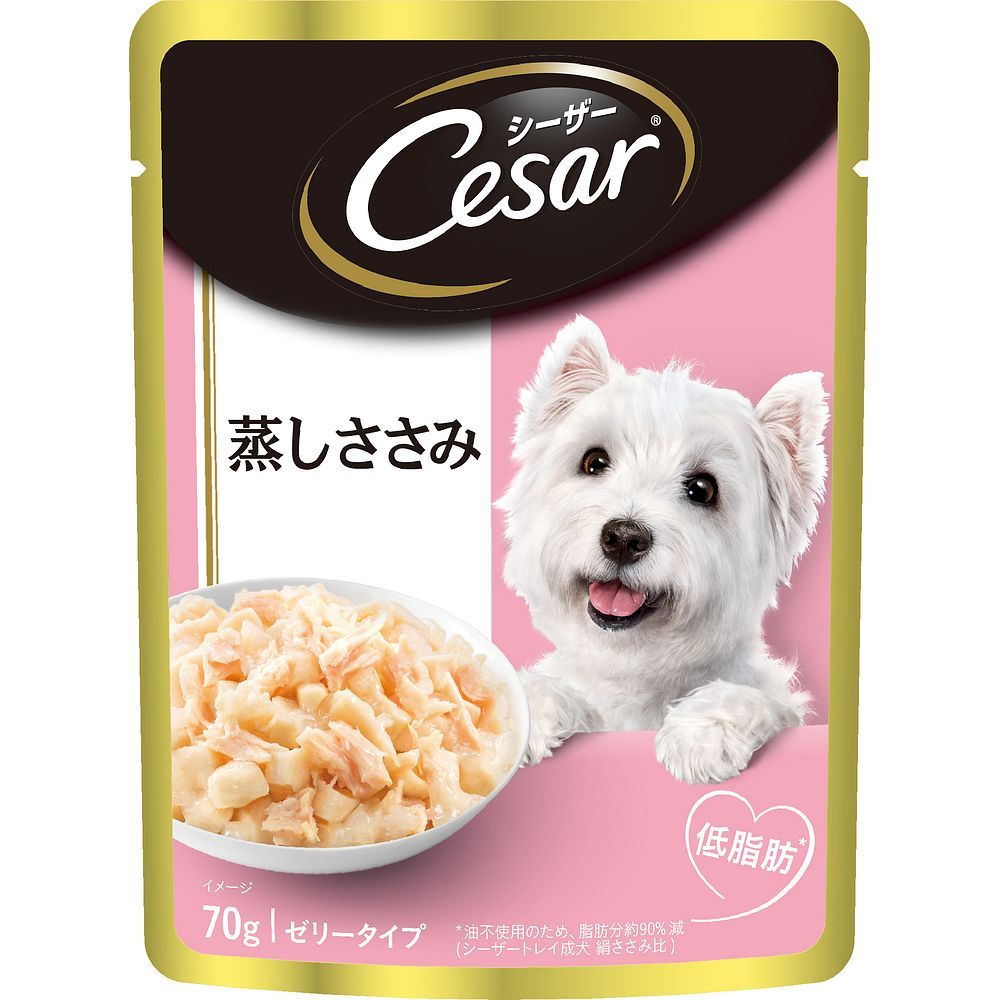 （まとめ買い）シーザー CEP1 蒸しささみ 成犬用 ささみ 70g ドッグフード 〔×40〕