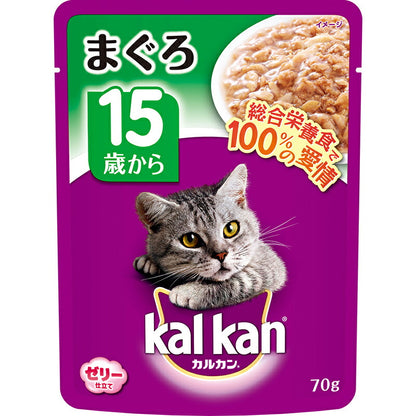 マース カルカン パウチ 15歳から まぐろ 70g 猫用 ゼリー仕立