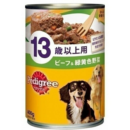 （まとめ買い）ペディグリー P131 13歳以上用 ビーフ&緑黄色野菜 400g 犬用缶詰 ドッグフード 〔×24〕