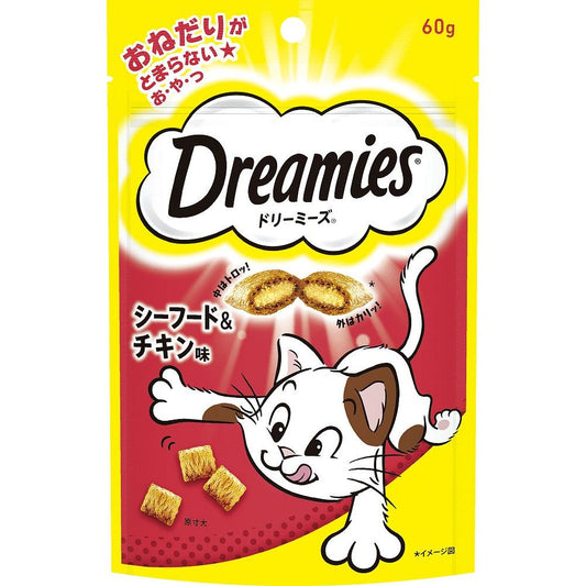 （まとめ買い）ドリーミーズ DRE3 シーフード＆チキン味 60g DRE3 猫用 〔×18〕