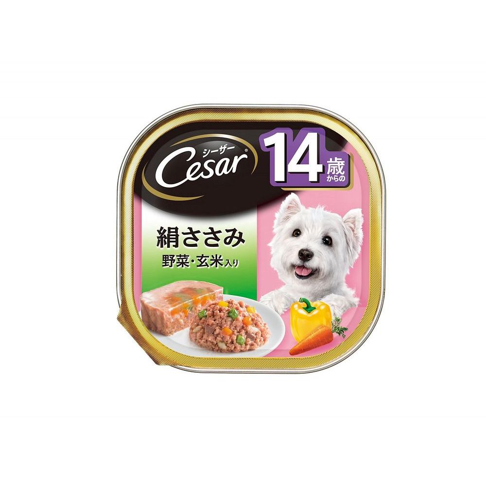 シーザー CE68N 14歳からの 絹ささみ 玄米・野菜入り 100g 犬用 ドッグフード