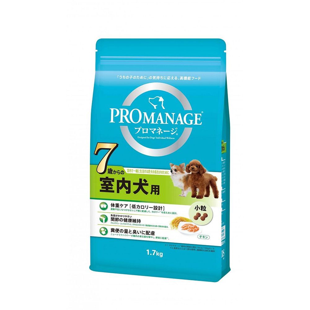 （まとめ買い）プロマネージ シニア犬用 7歳からの室内犬用 1.7kg ドッグフード 〔×3〕