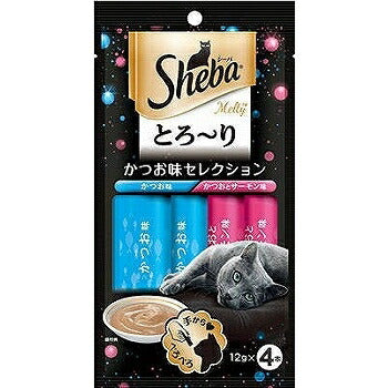 （まとめ買い）シーバ とろ～り メルティ SMT11 かつお味セレクション 12g×4P 猫用 〔×24〕