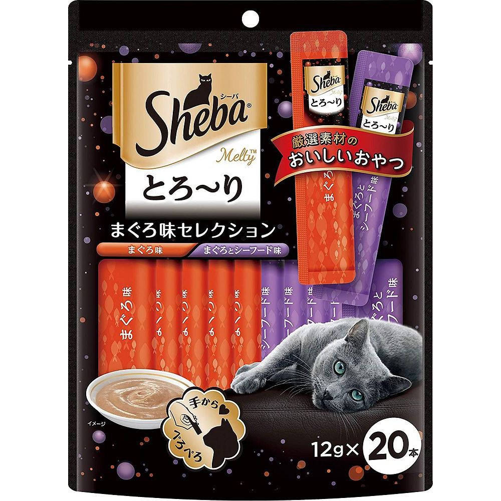 （まとめ買い）マースジャパン シーバ とろ～り メルティ まぐろ味セレクション 12g×20P 猫用 〔×5〕