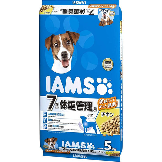 （まとめ買い）マースジャパン アイムス 7歳以上用 体重管理用 チキン 小粒 5kg 犬用 〔×3〕