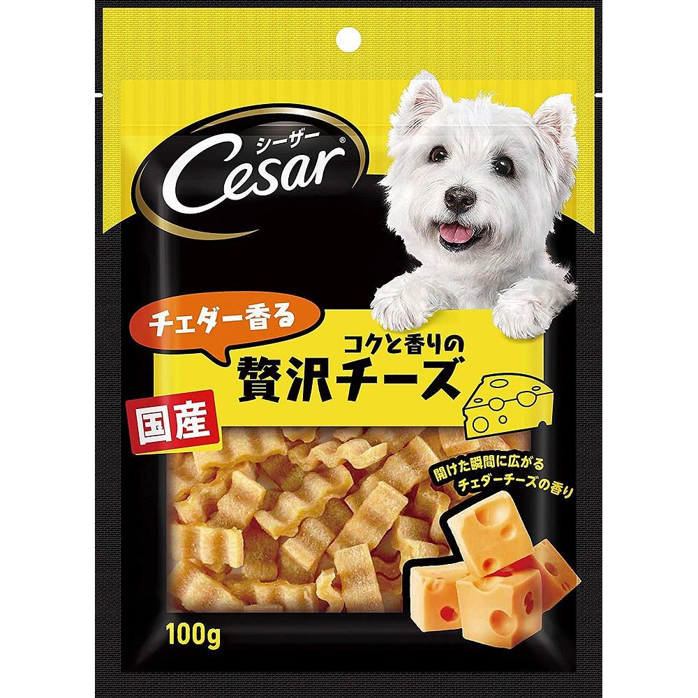 （まとめ買い）マースジャパン シーザースナック チェダー香るコクと香りの贅沢チーズ 100g 犬用 〔×12〕