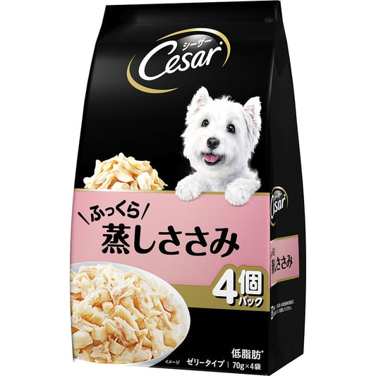 マース シーザー ふっくら蒸しささみ 70g×4袋