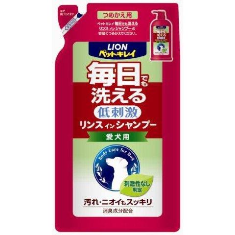 ライオン 犬用シャンプー ペットキレイ 毎日でも洗えるリンスインシャンプー 愛犬用 つめかえ用 400ml