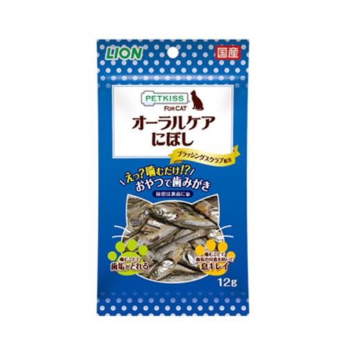 （まとめ買い）ライオン ペットキス オーラルケア にぼし 12g 猫用 〔×24〕