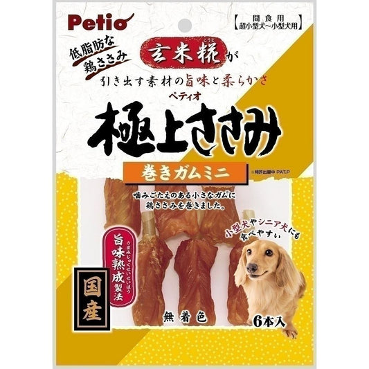 （まとめ買い）ペティオ 極上ささみ 巻きガムミニ 6本入 犬用 〔×10〕