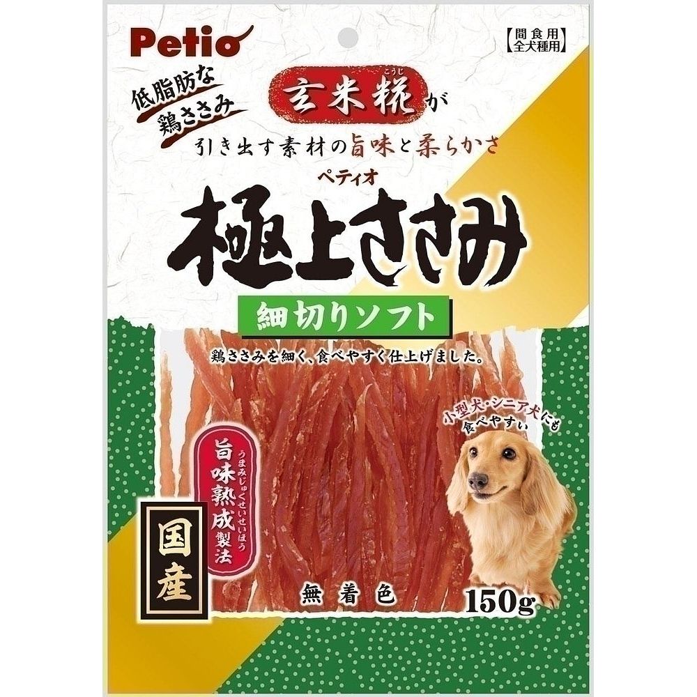 （まとめ買い）ペティオ 極上ささみ 細切りソフト 150g 犬用おやつ 〔×4〕