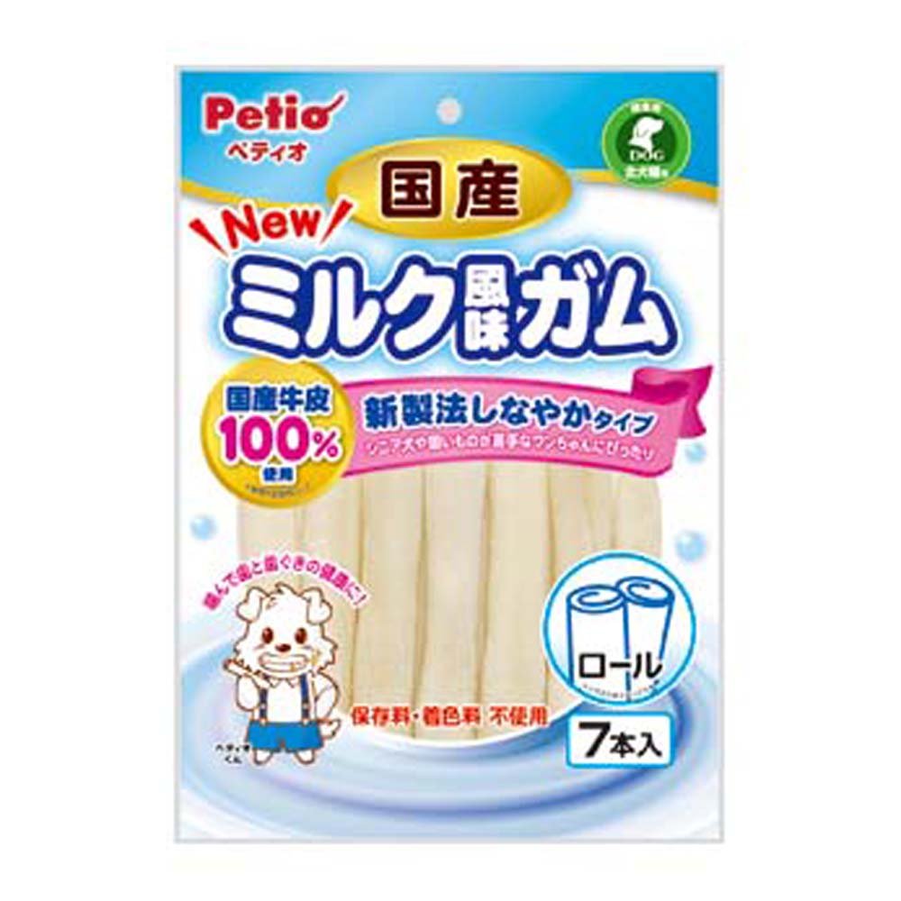 （まとめ買い）ペティオ NEW国産ミルク風味ガム ロール 7本 犬用 〔×10〕