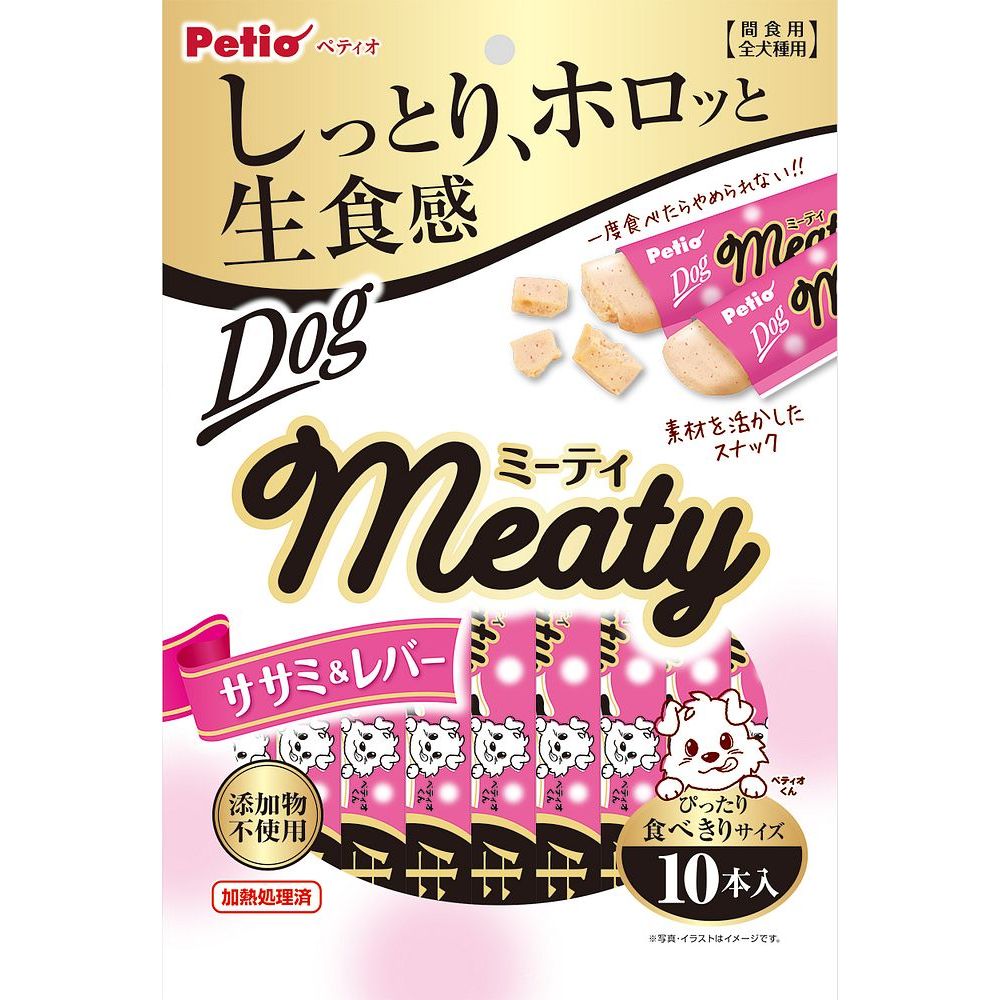 ペティオ Meaty ササミ&レバー 10本入 犬用おやつ