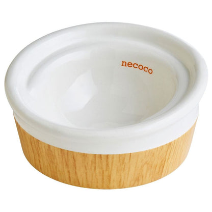 ペティオ necoco 食べやすい 木目調 陶器食器 ドライフード向き ペット用品