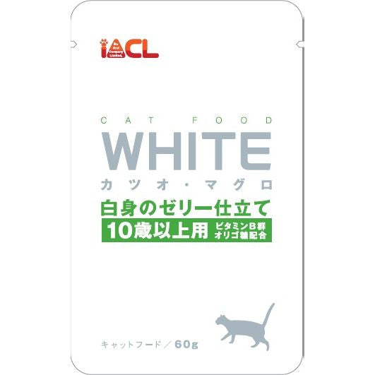 （まとめ買い）イトウ&カンパニーリミテッド WHITE カツオ・マグロ 白身のゼリー仕立て 10歳以上用 60g 〔×42〕