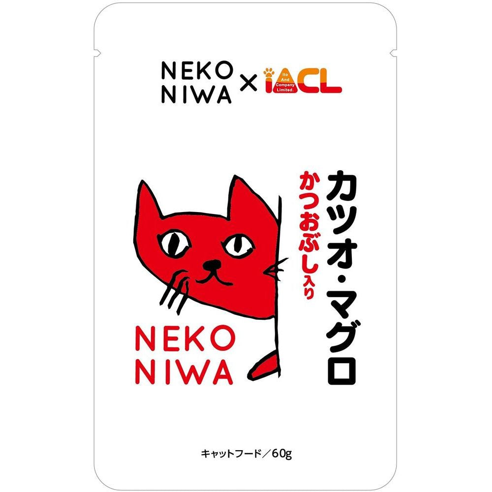 イトウ&カンパニーリミテッド NEKONIWA カツオ・マグロ かつおぶし入り 60g 猫用フード