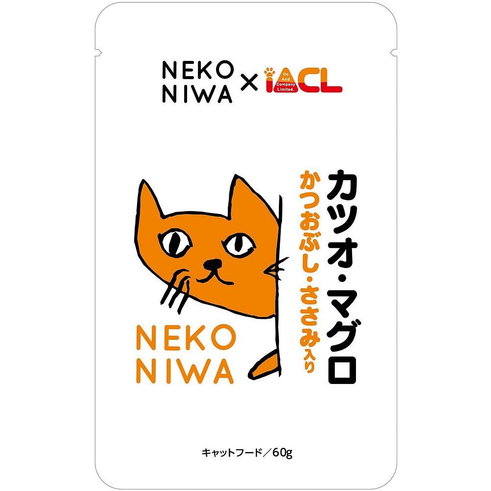 イトウ&カンパニーリミテッド NEKONIWA カツオ・マグロ かつおぶし・ささみ入り 60g 猫用フード